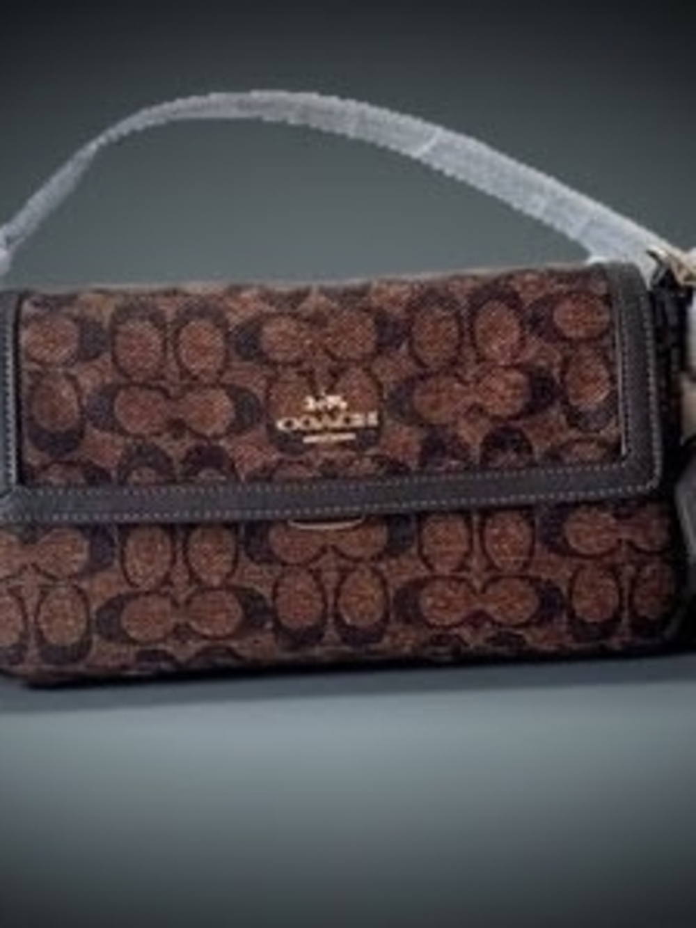 Coach Outlet Etta Small Flap Shoulder Bag – Signature Chenille – Like New